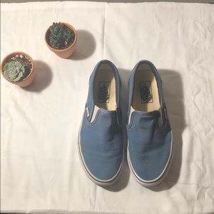 Blue slip on vans